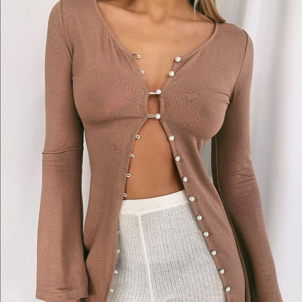 Tiger Mist Tilly Tan Cardigan